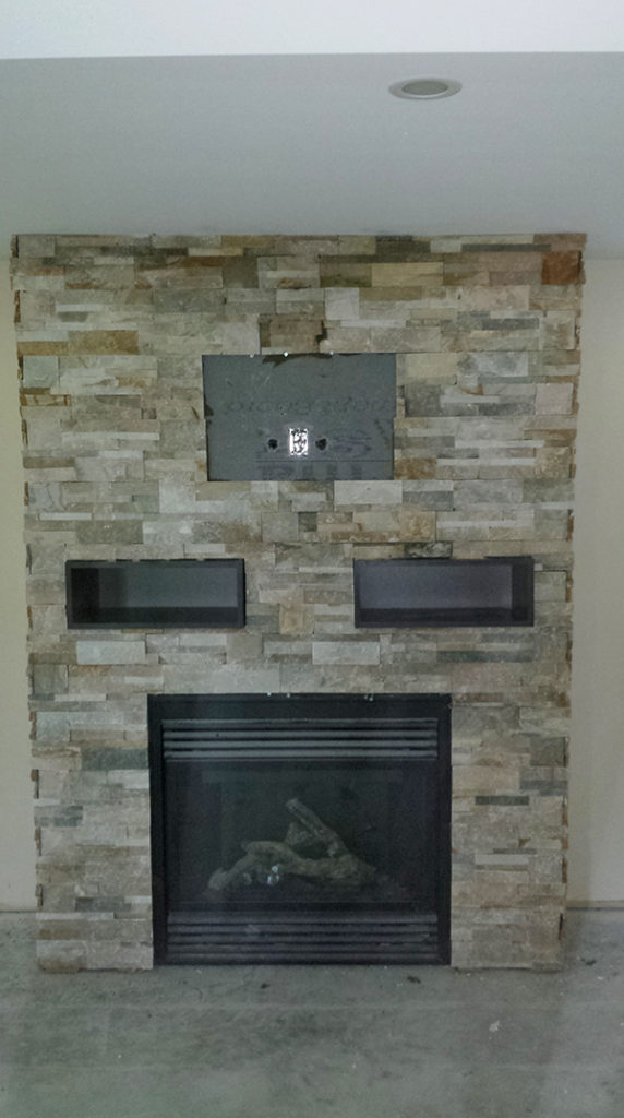 new indoor fireplace build